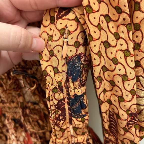 Ulla Johnson Oni Dress 6 Garden Rose NWT floral ruffles silk - Picture 8 of 15